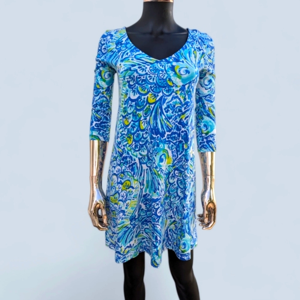 ⭐ Lilly Pulitzer Wave Women's Erin Dress, Blue Crush After Party - Picture 9 of 9